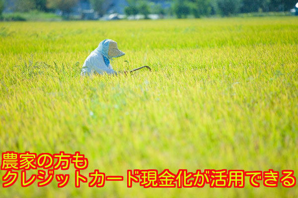 農家の方でもクレジットカードで現金調達